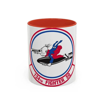 134 Fighter Squadron (U.S. Air Force) Accent Coffee Mug 11oz Red - Go Mug Yourself
