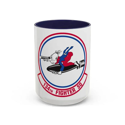 134 Fighter Squadron (U.S. Air Force) Accent Coffee Mug 15oz Navy - Go Mug Yourself