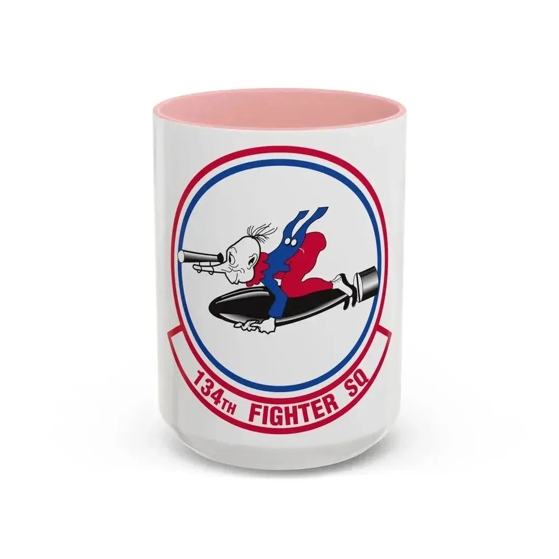 134 Fighter Squadron (U.S. Air Force) Accent Coffee Mug 15oz Pink - Go Mug Yourself