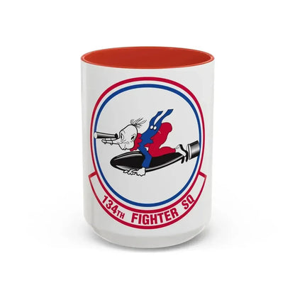 134 Fighter Squadron (U.S. Air Force) Accent Coffee Mug 15oz Red - Go Mug Yourself