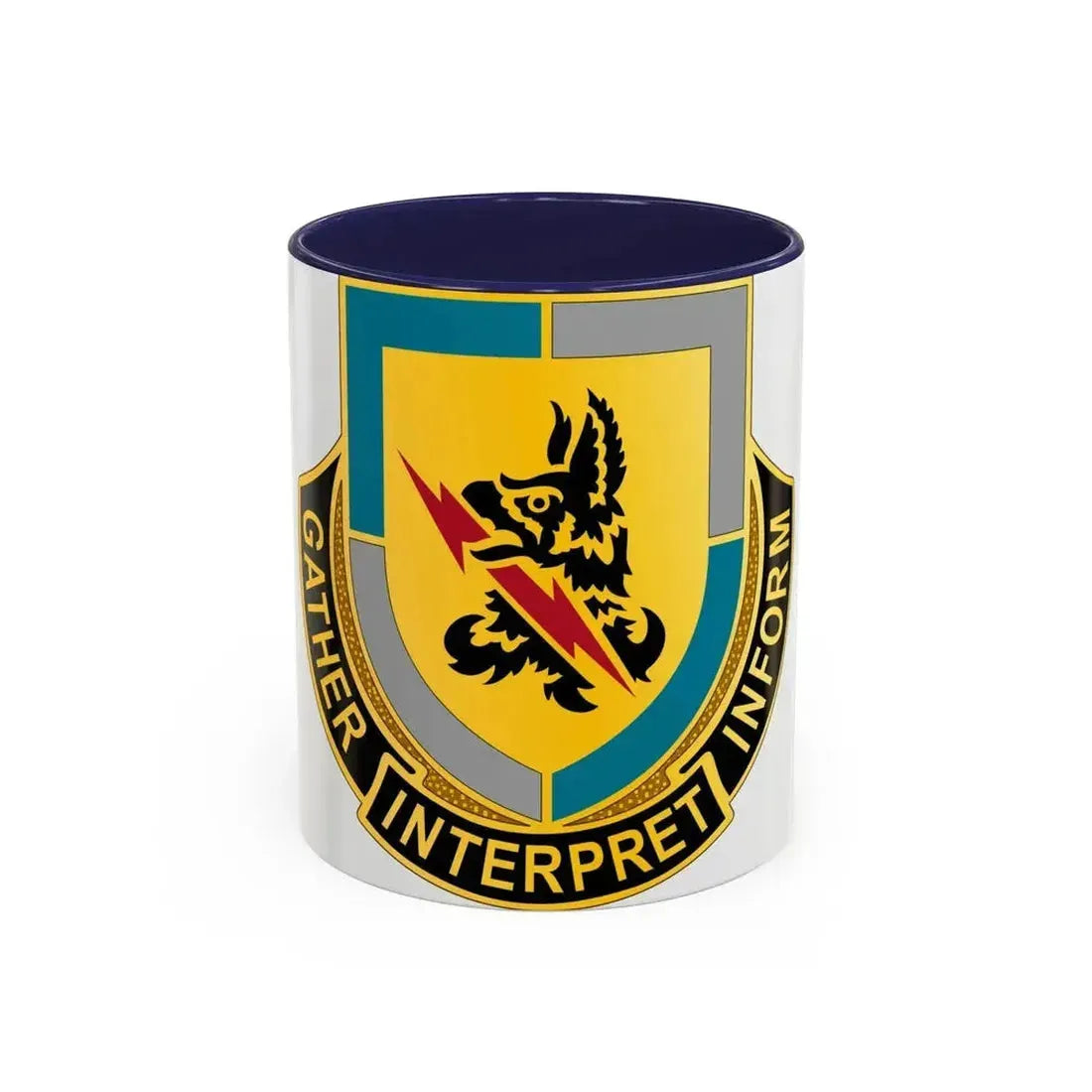 134 Military Intelligence Battalion (U.S. Army) Accent Coffee Mug 11oz Navy - Go Mug Yourself