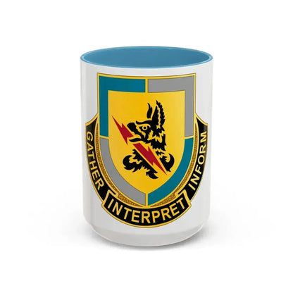 134 Military Intelligence Battalion (U.S. Army) Accent Coffee Mug 15oz Light Blue - Go Mug Yourself