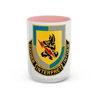 134 Military Intelligence Battalion (U.S. Army) Accent Coffee Mug 15oz Pink - Go Mug Yourself