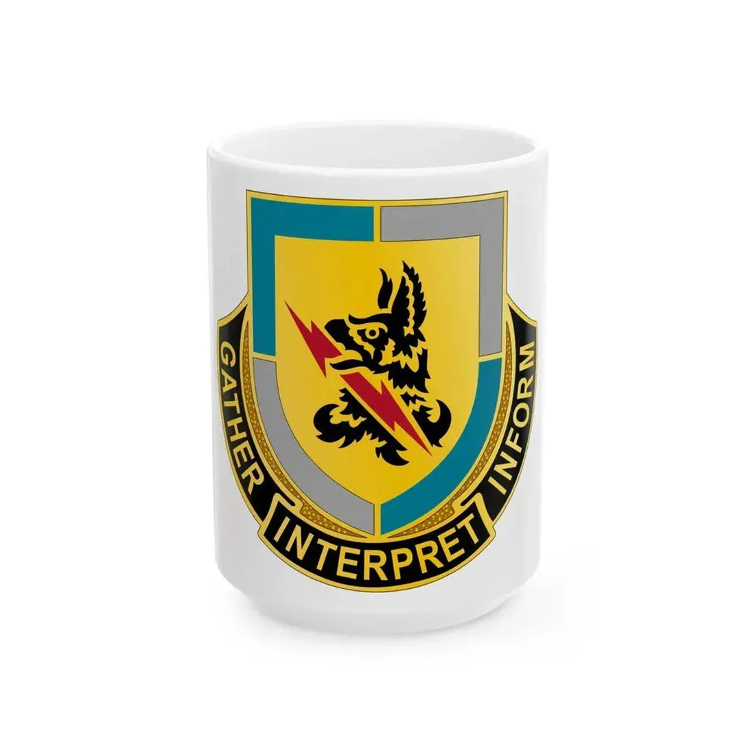 134 Military Intelligence Battalion (U.S. Army) White Coffee Mug 15oz - Go Mug Yourself