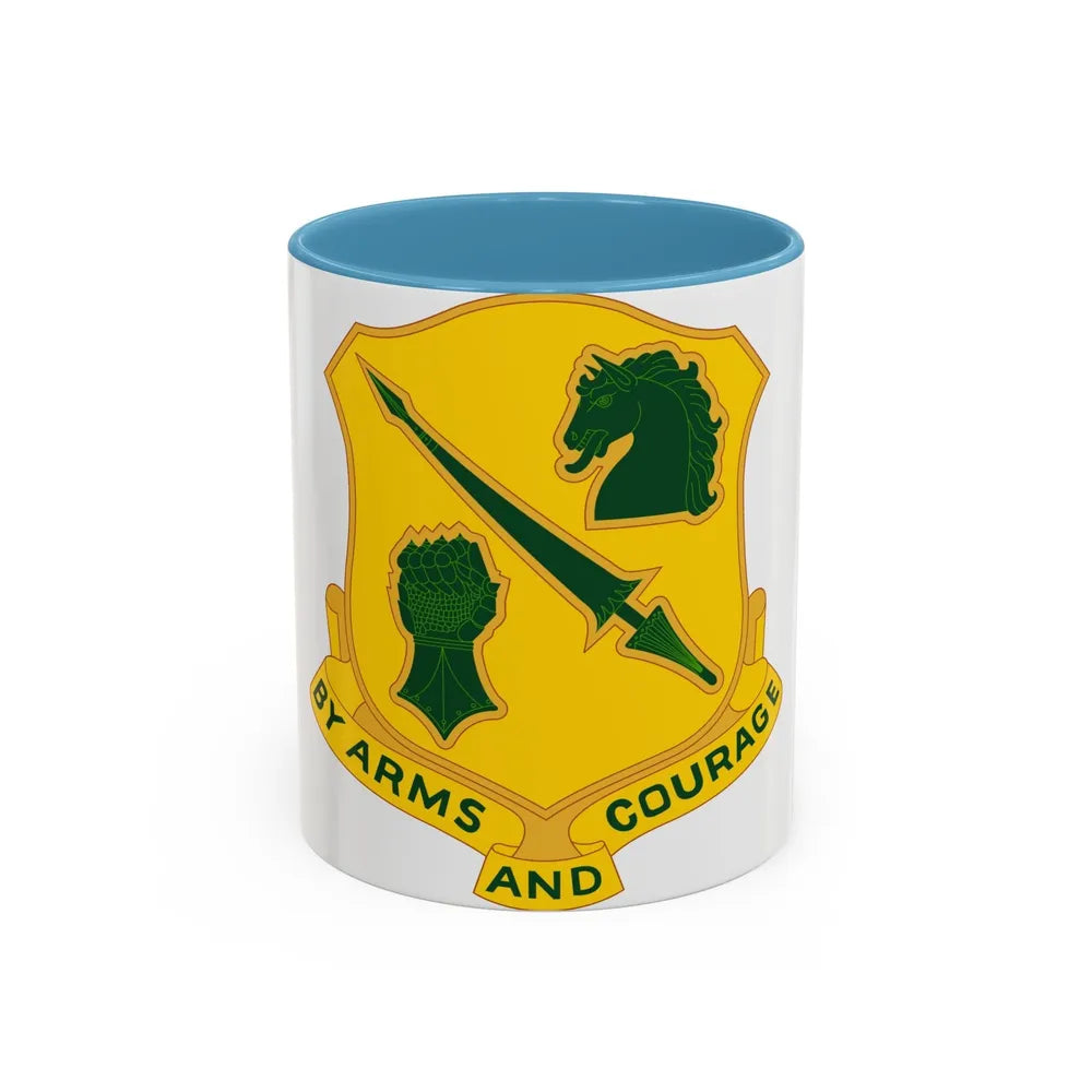 134 Tank Battalion (U.S. Army) Accent Coffee Mug-11oz-Light Blue-Go Mug Yourself