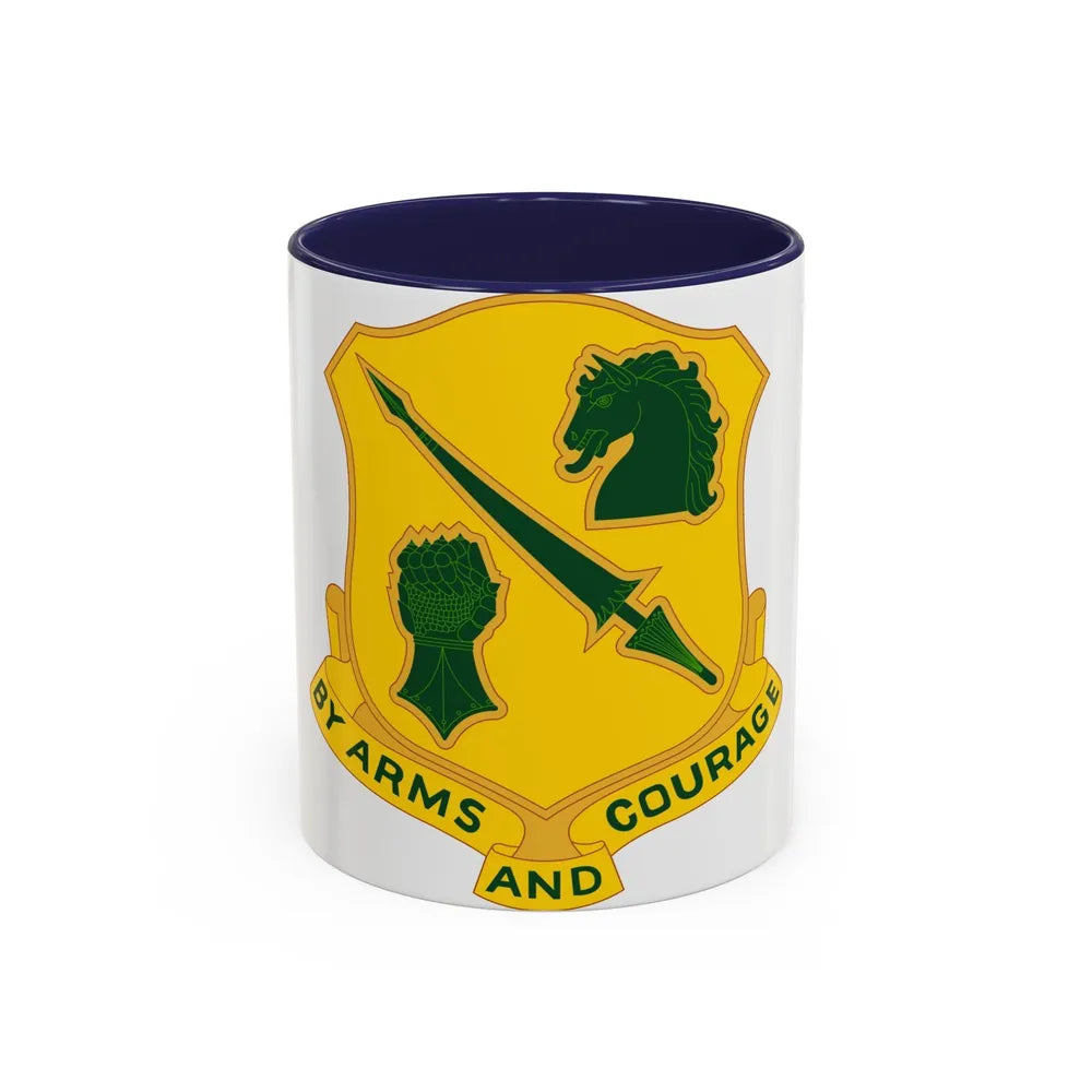 134 Tank Battalion (U.S. Army) Accent Coffee Mug-11oz-Navy-Go Mug Yourself