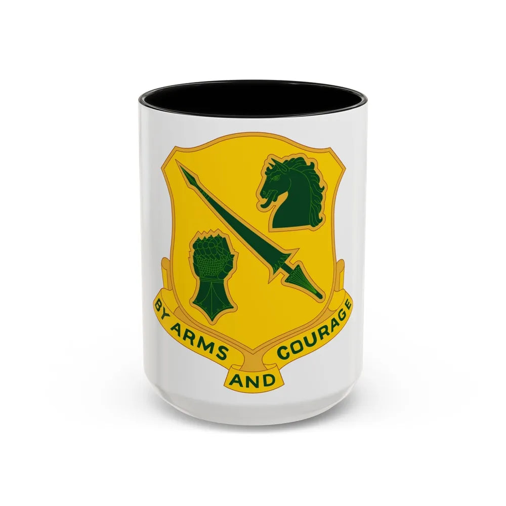 134 Tank Battalion (U.S. Army) Accent Coffee Mug-15oz-Black-Go Mug Yourself