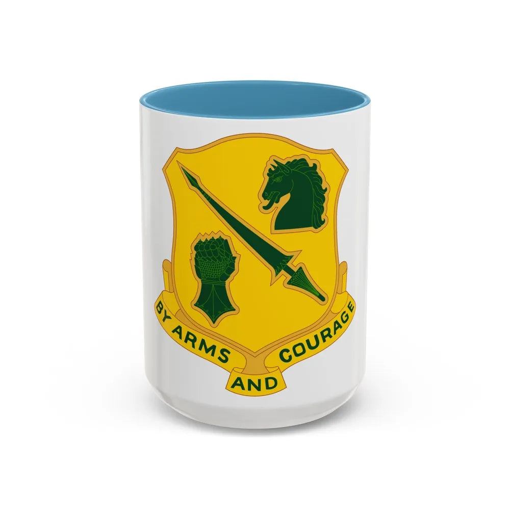 134 Tank Battalion (U.S. Army) Accent Coffee Mug-15oz-Light Blue-Go Mug Yourself