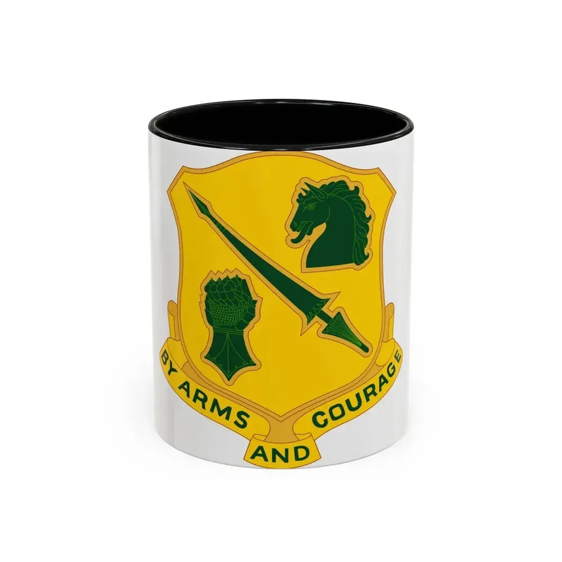 134 Tank Battalion (U.S. Army) Accent Coffee Mug 11oz Black - Go Mug Yourself