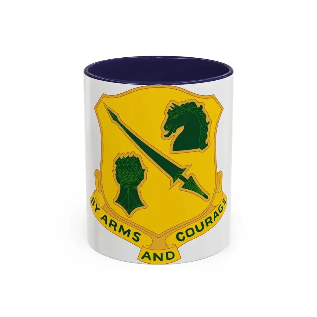 134 Tank Battalion (U.S. Army) Accent Coffee Mug 11oz Navy - Go Mug Yourself