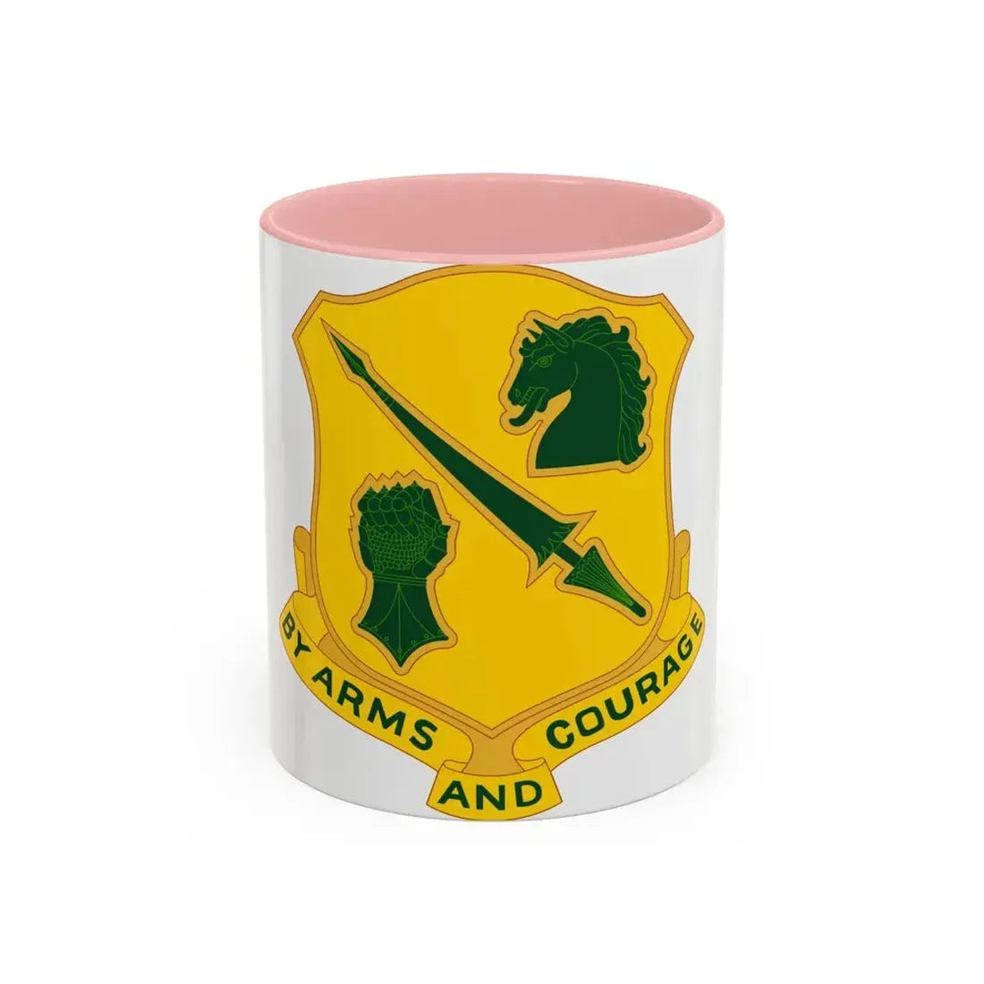 134 Tank Battalion (U.S. Army) Accent Coffee Mug 11oz Pink - Go Mug Yourself