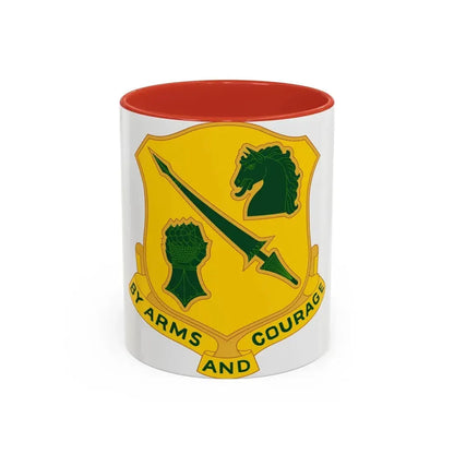 134 Tank Battalion (U.S. Army) Accent Coffee Mug 11oz Red - Go Mug Yourself