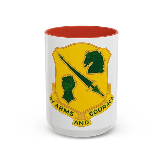134 Tank Battalion (U.S. Army) Accent Coffee Mug 15oz Red - Go Mug Yourself
