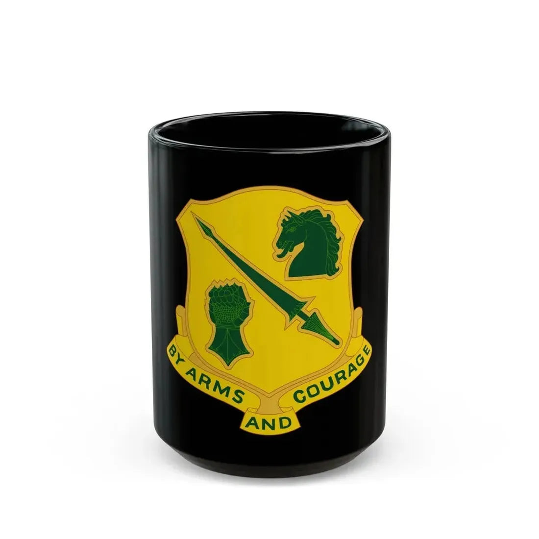134 Tank Battalion (U.S. Army) Black Coffee Mug 15oz - Go Mug Yourself