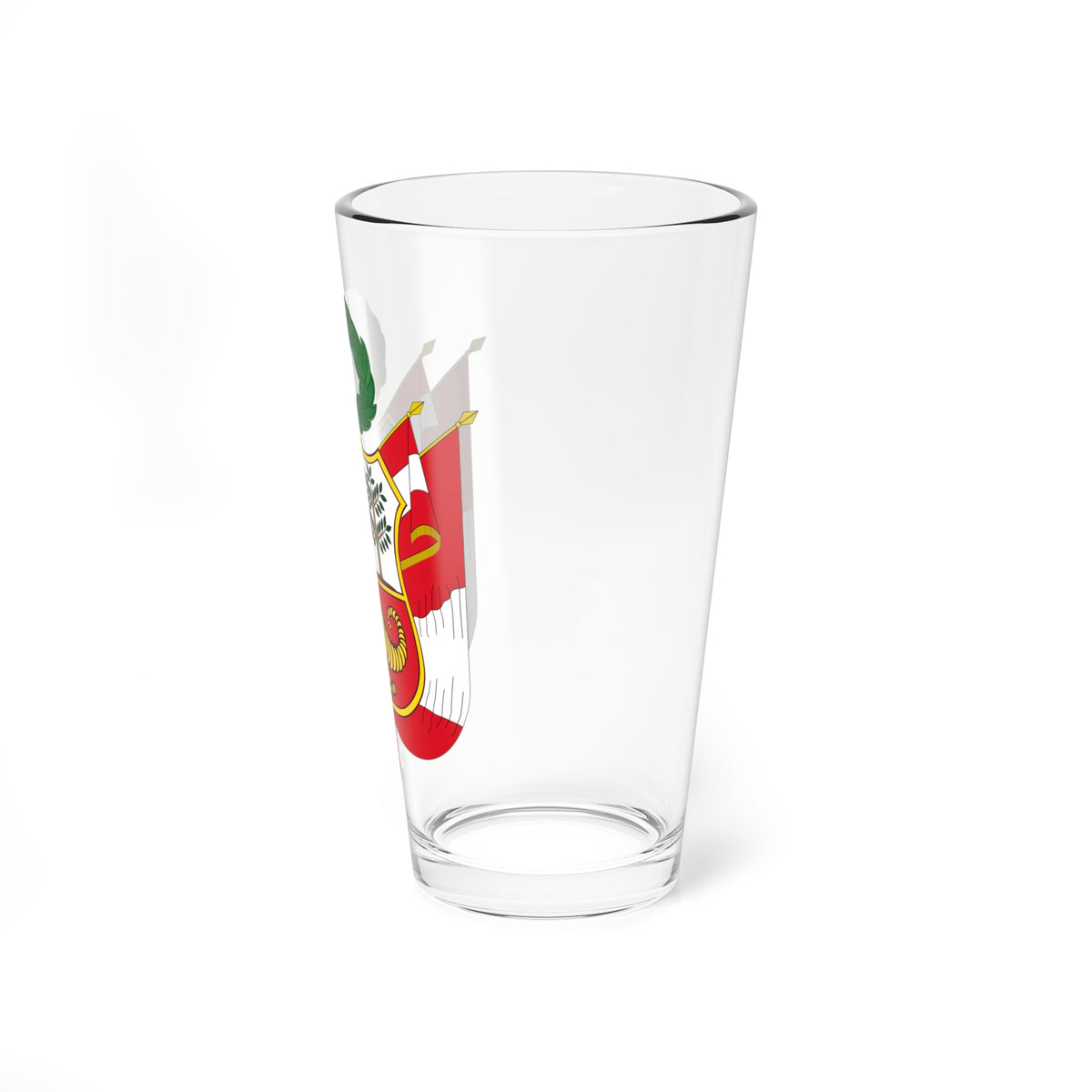Escudo nacional del Perú versión alternativa (Peru) (Coat of Arms) Pint Glass 16oz