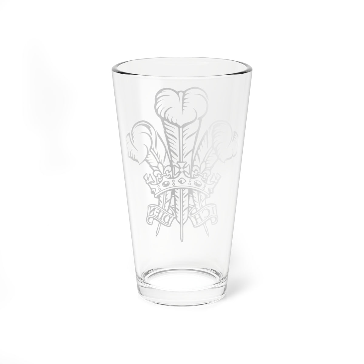 Ich dien (United Kingdom) (Coat of Arms) Pint Glass 16oz