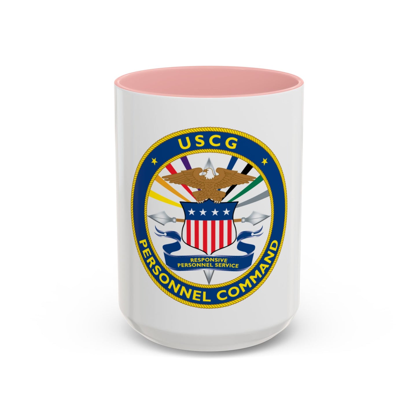 USCG Personnel Command (U.S. Coast Guard) Accent Coffee Mug
