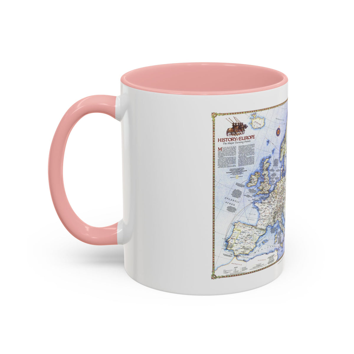 Europe - History The Major Turning Points (1983) (Map) Accent Coffee Mug