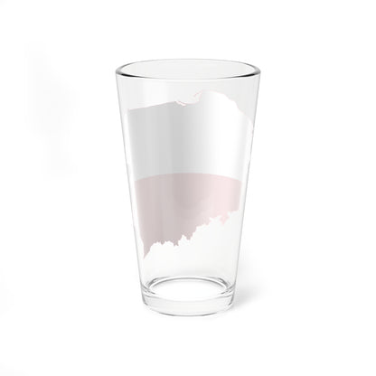 Flag-map of Poland (Poland) Pint Glass 16oz
