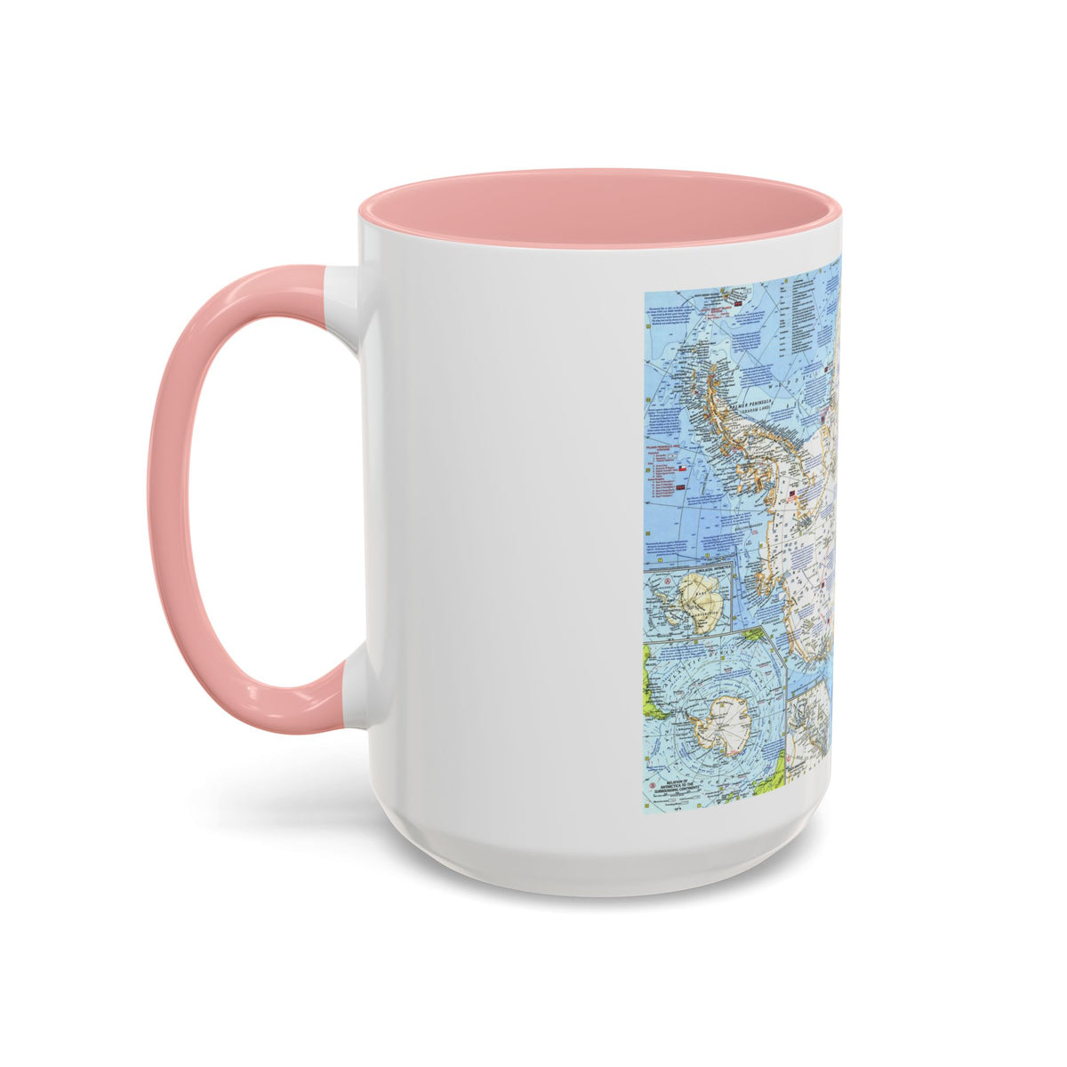 Antarctica (1963) (Map) Accent Coffee Mug