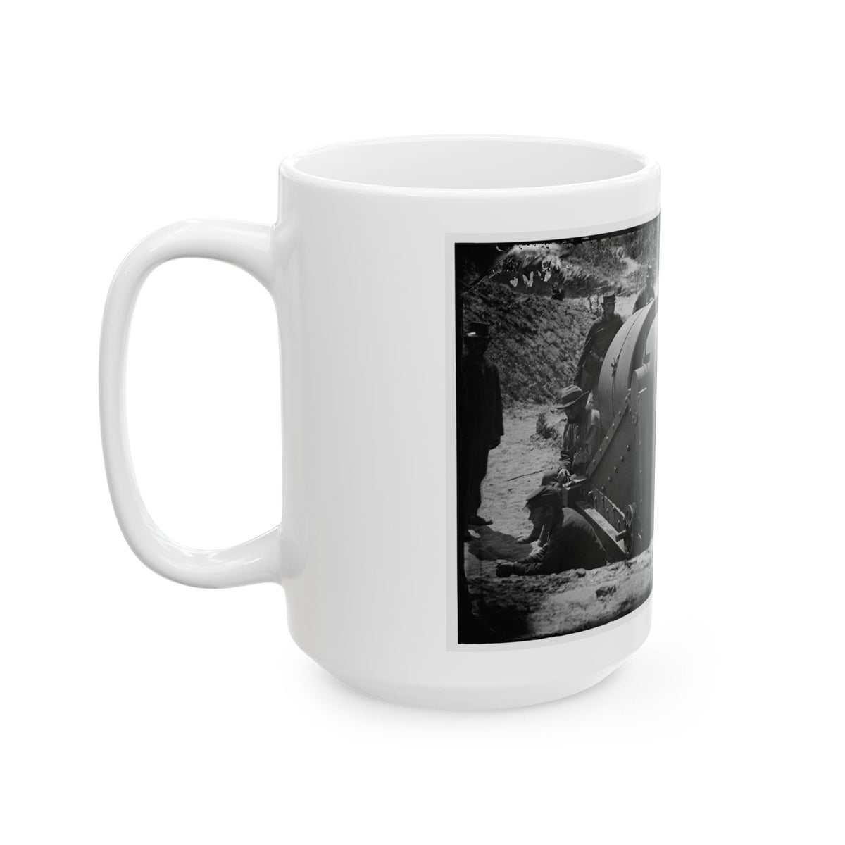 Morris Island, South Carolina. 300-Poinder Parrot Rifle After Bursting Of Muzzle (U.S. Civil War) White Coffee Mug