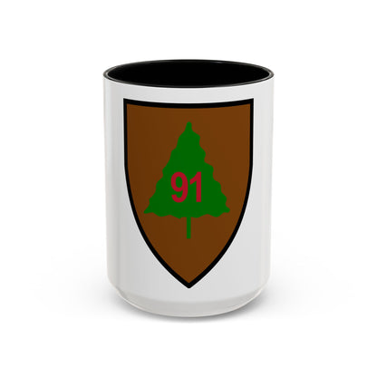 US 91st Infantry Division (U.S. Army) Accent Coffee Mug