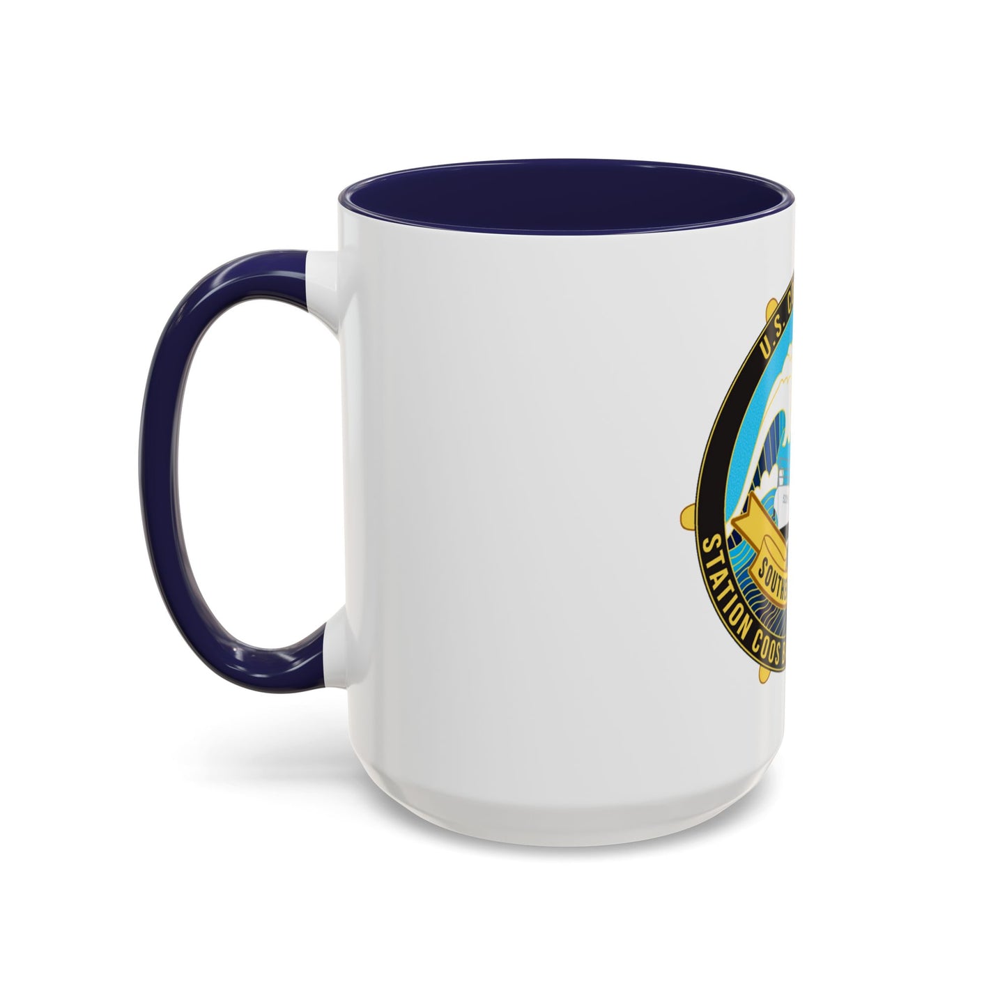 USCG Station Coos Bay (U.S. Coast Guard) Accent Coffee Mug