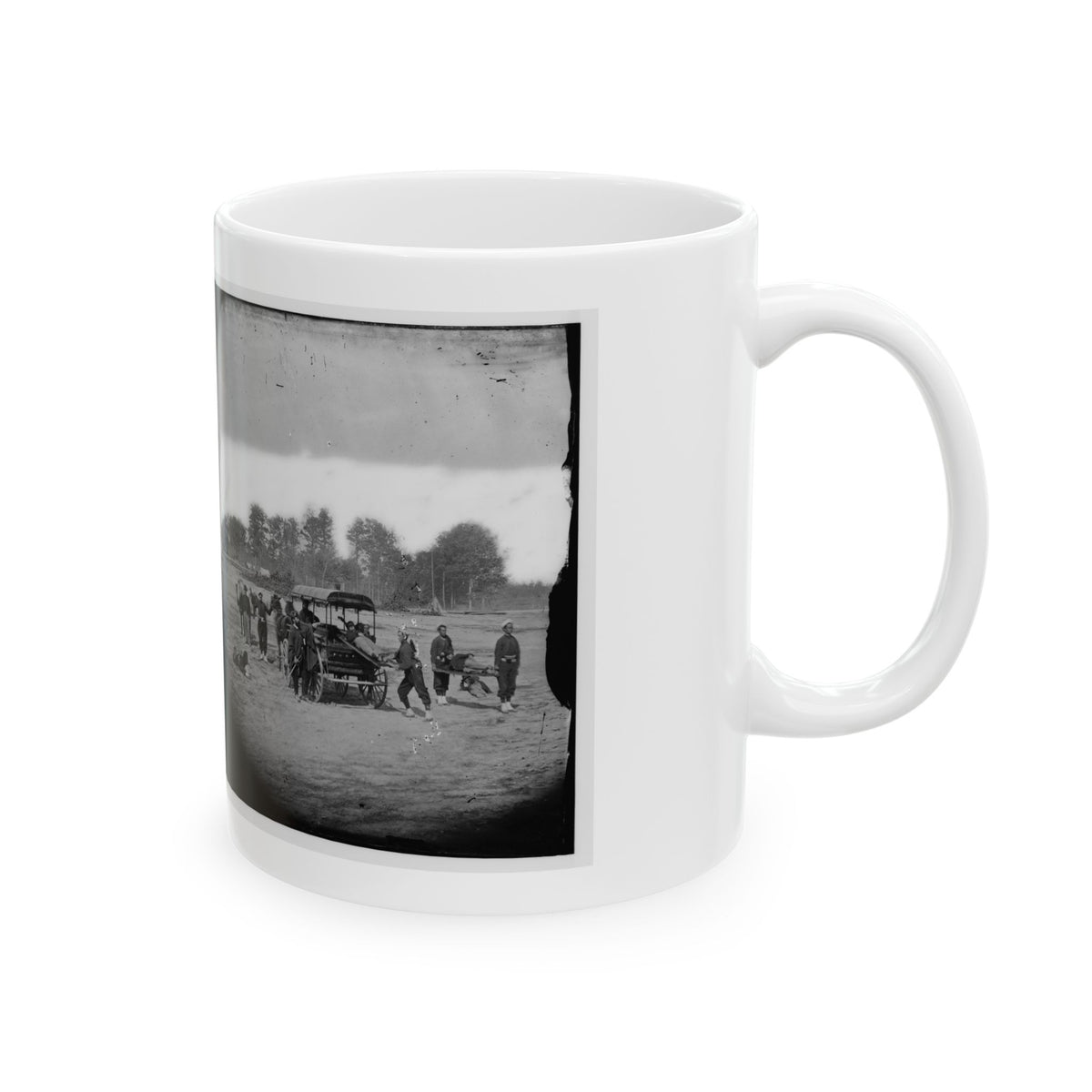 Ambulance Drill In The Field (U.S. Civil War) White Coffee Mug