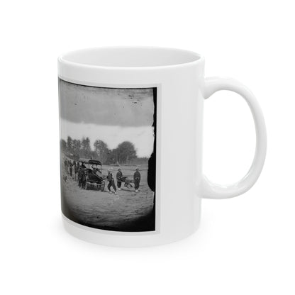 Ambulance Drill In The Field (U.S. Civil War) White Coffee Mug
