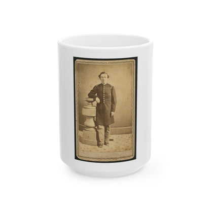 Full-Length Portrait Of An Unidentified Civil War Soldier 001 (U.S. Civil War) White Coffee Mug