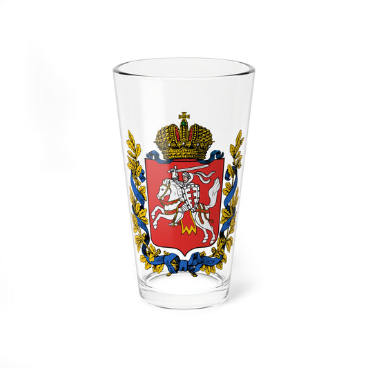 Coat of arms of Vilna Governorate 1878 (Russia) (Coat of Arms) Pint Glass 16oz