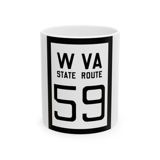 WV-59 1922 (Virginia) (Road Sign) White Coffee Mug-11oz-Go Mug Yourself