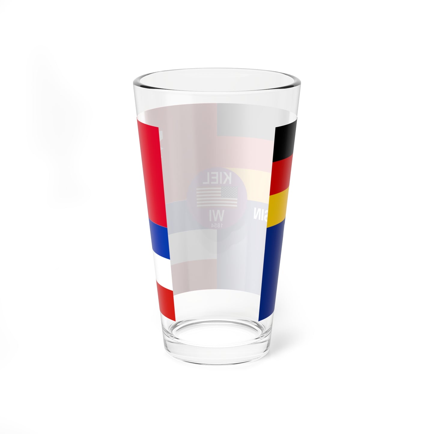 Flag of Kiel Wisconsin (United States) Pint Glass 16oz