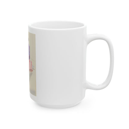 Girl with Hat Box, Coca-Cola advertisement - White Coffee Mug