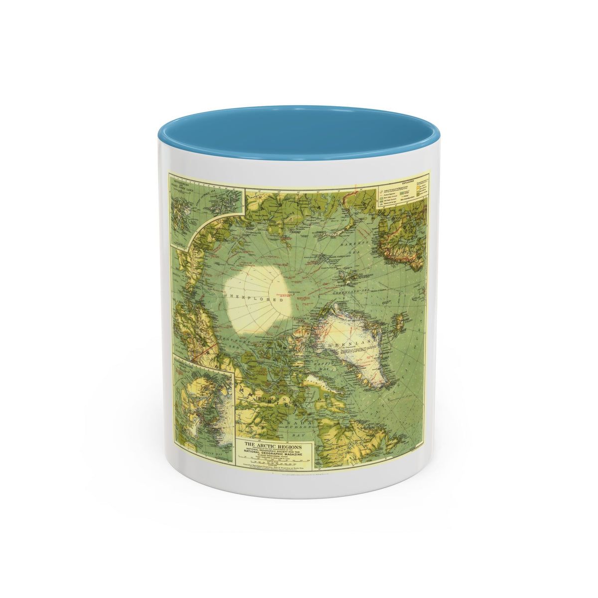 Arctic Regions (1925) (Map) Accent Coffee Mug