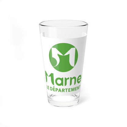 Flag of the Department of Marne (France) Pint Glass 16oz
