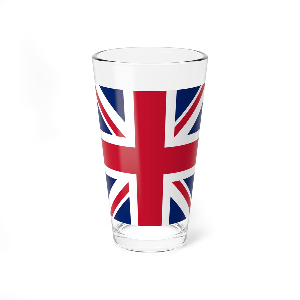 Union Jack square (United Kingdom) Pint Glass 16oz