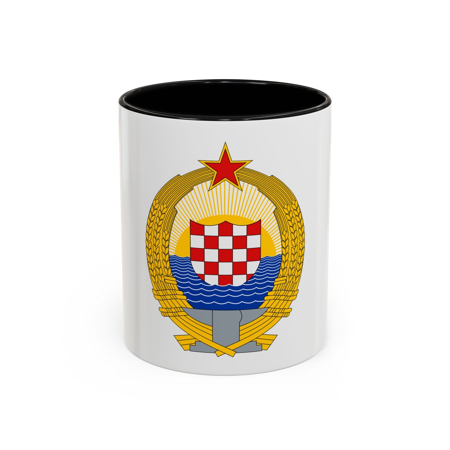 Coat of Arms of the Socialist Republic of Croatia - Accent Coffee Mug