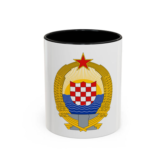 Coat of Arms of the Socialist Republic of Croatia - Accent Coffee Mug