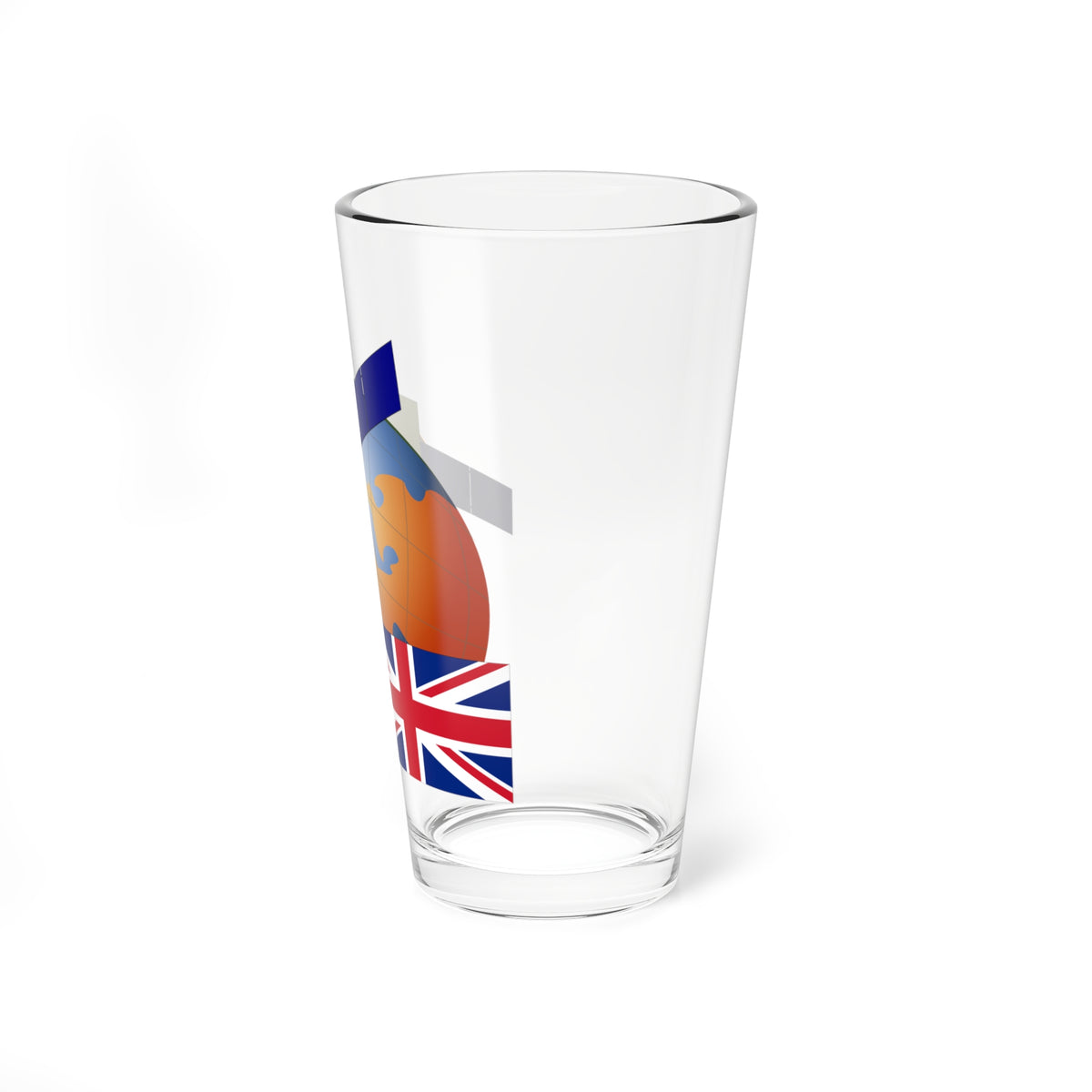 UK-Satellite (United Kingdom) Pint Glass 16oz
