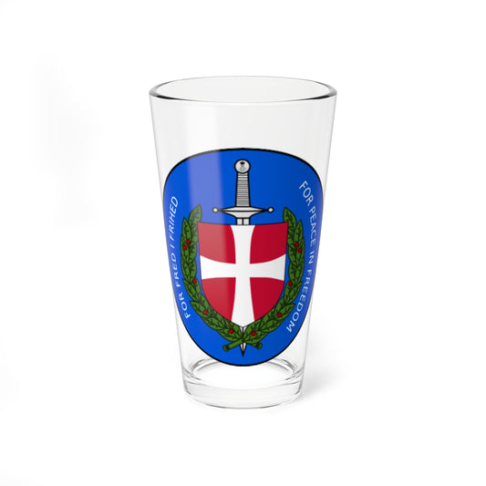 Emblem for the Danish 2 Brigade (Denmark) (Coat of Arms) Pint Glass 16oz