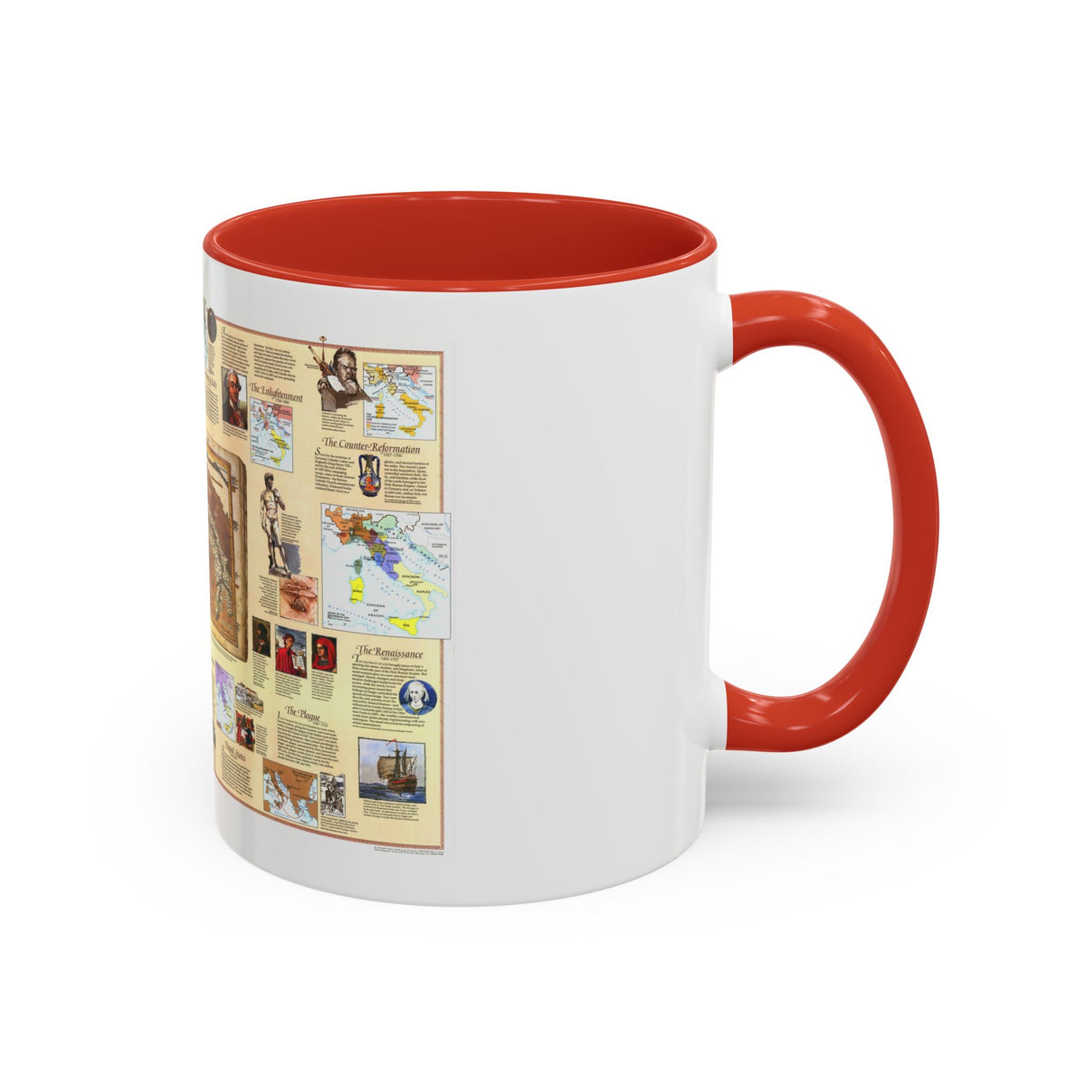 Italy - Historical (1995) (Map) Accent Coffee Mug