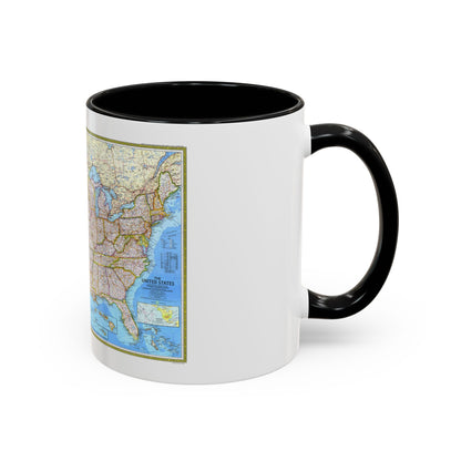 USA - The United States (1982) (Map) Accent Coffee Mug
