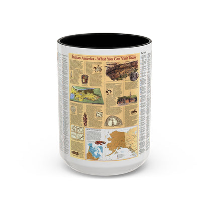 North America - Indian America - What You Can Visit Today (1991) (Map) Accent Coffee Mug