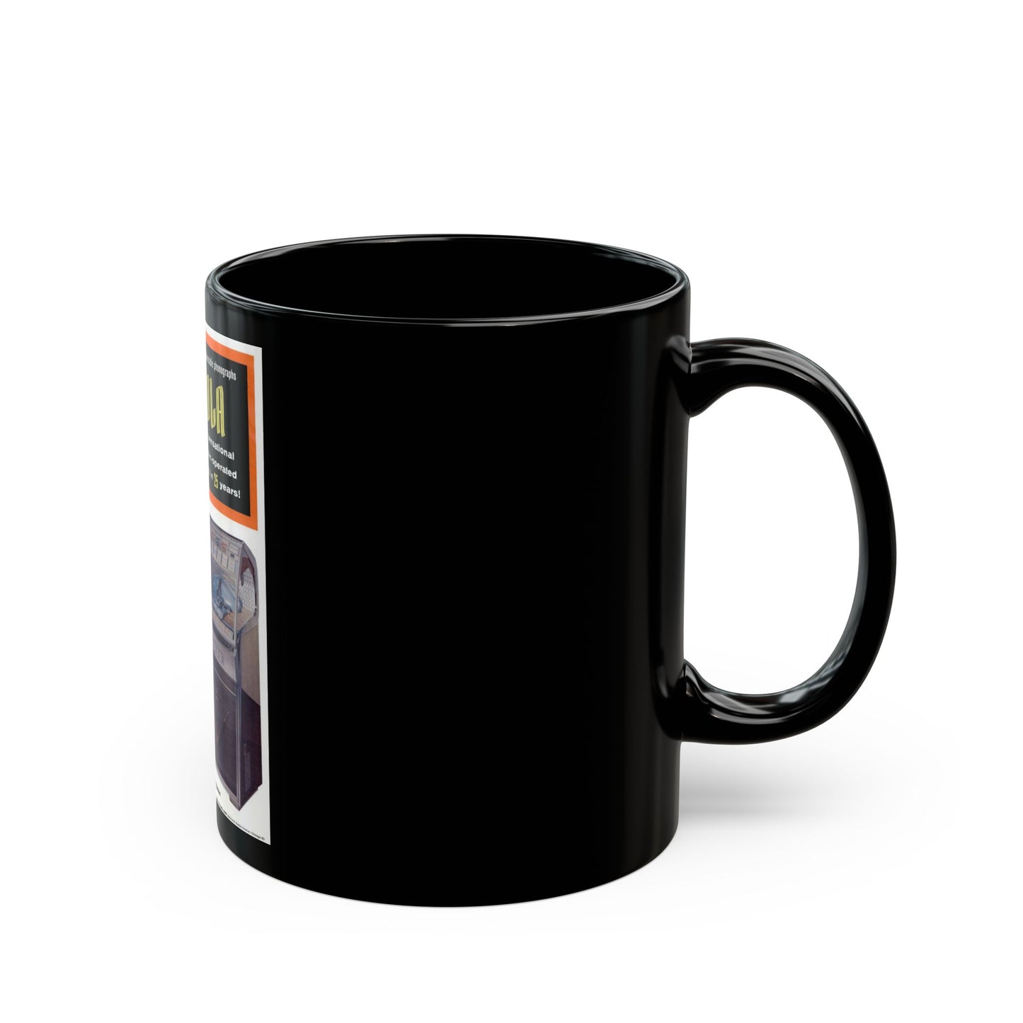 Rock-Ola 1958 (Music Poster) Black Coffee Mug-Go Mug Yourself