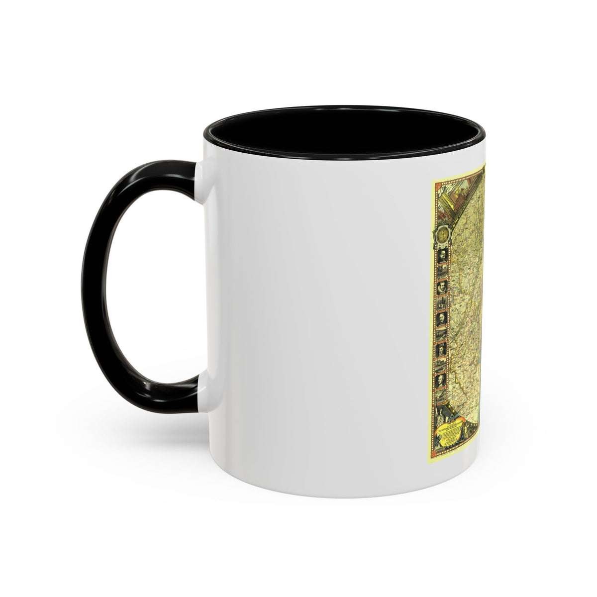 USA - New York City (1939) (Map) Accent Coffee Mug