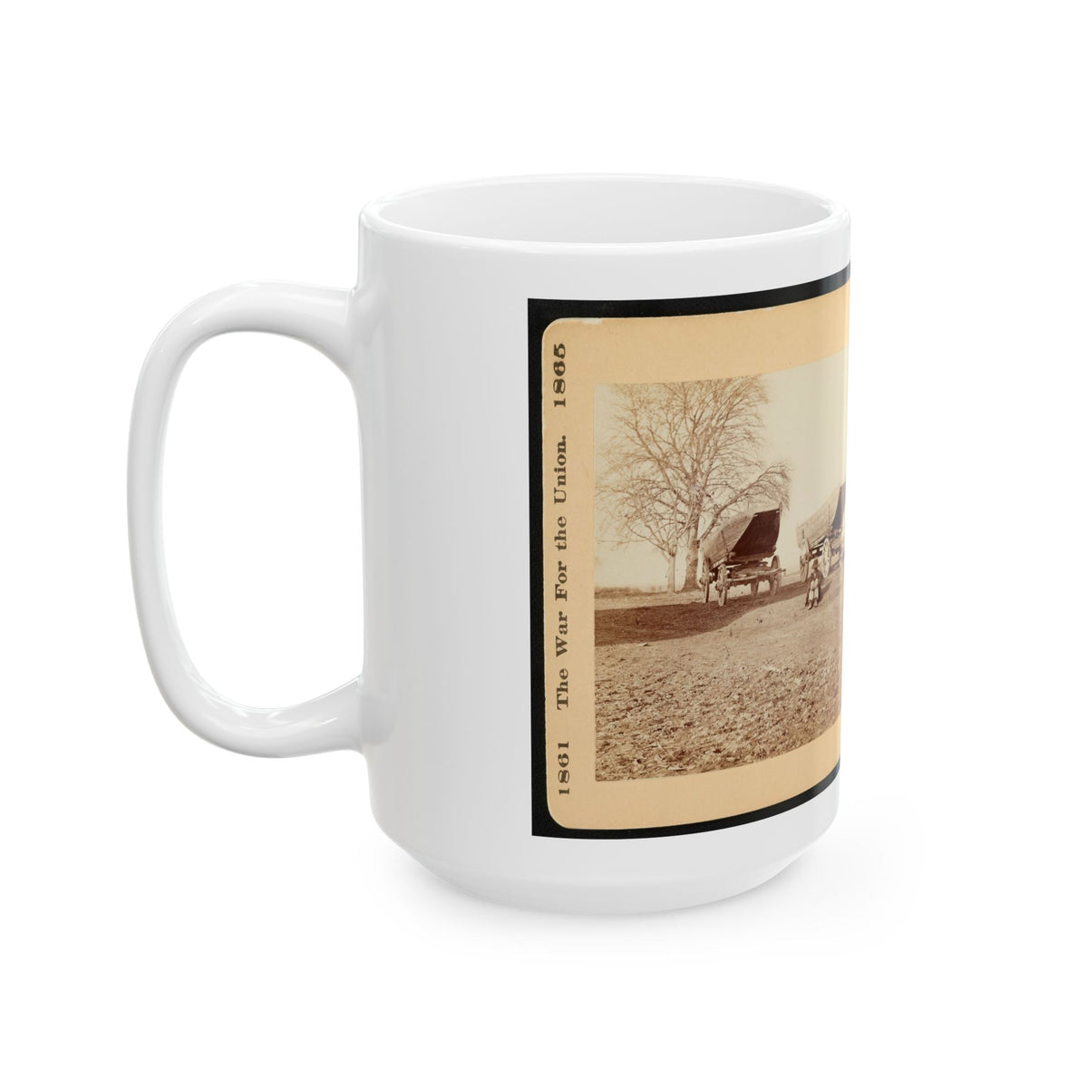 A Pontoon Boat On Wheels (U.S. Civil War) White Coffee Mug