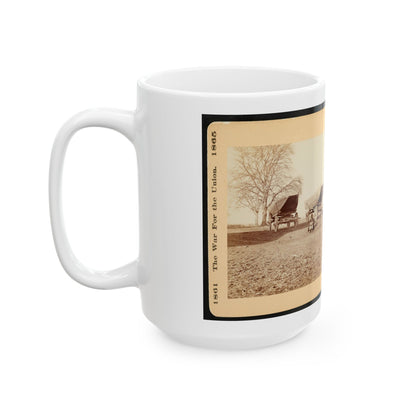 A Pontoon Boat On Wheels (U.S. Civil War) White Coffee Mug