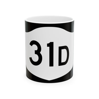 NY-31D (New York) (Road Sign) White Coffee Mug