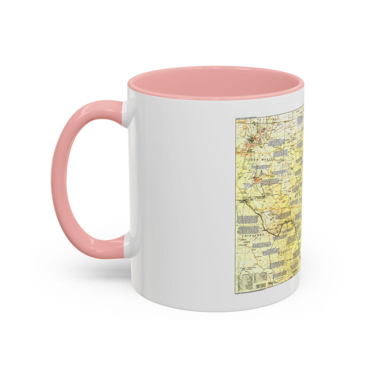 USA - Texas 1 (1986) (Map) Accent Coffee Mug
